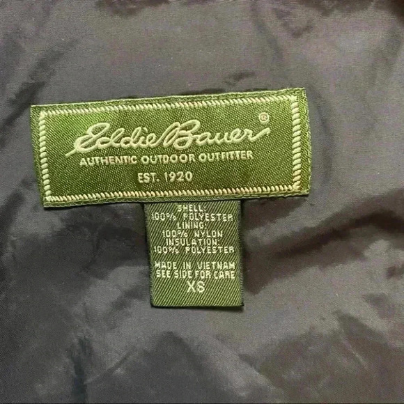 Eddie Bauer Quilted Vest Jacket Coat Red Black Sleeveless Outdoor Hiking XS - Picture 12 of 16